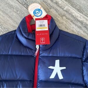 Spyder womans small white , Blue and Red Puffer Jacket woman’s size small USA